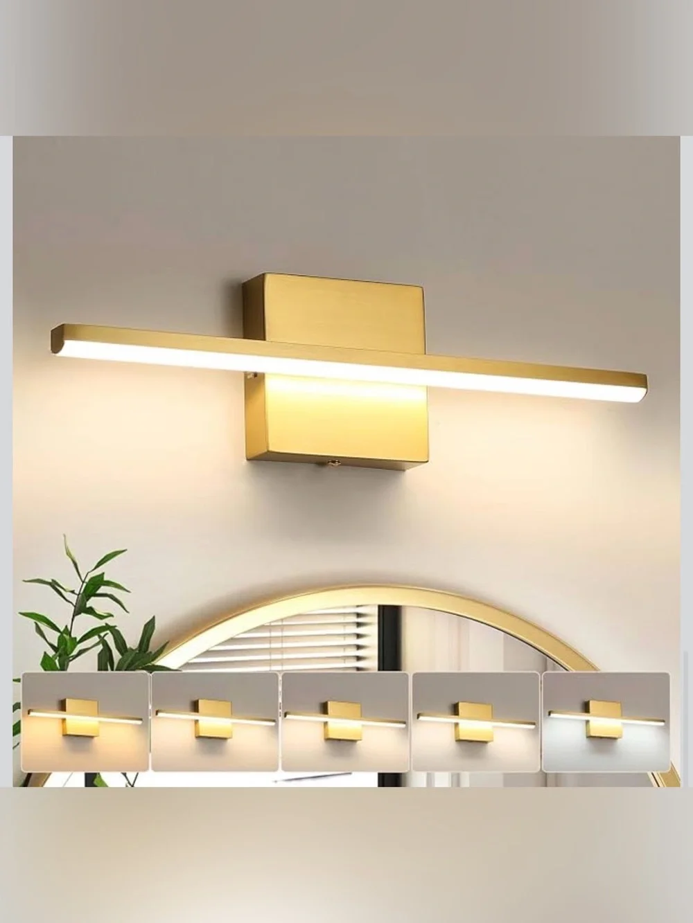 Fengkiop Led Wall Lamp Gold Vanity Light